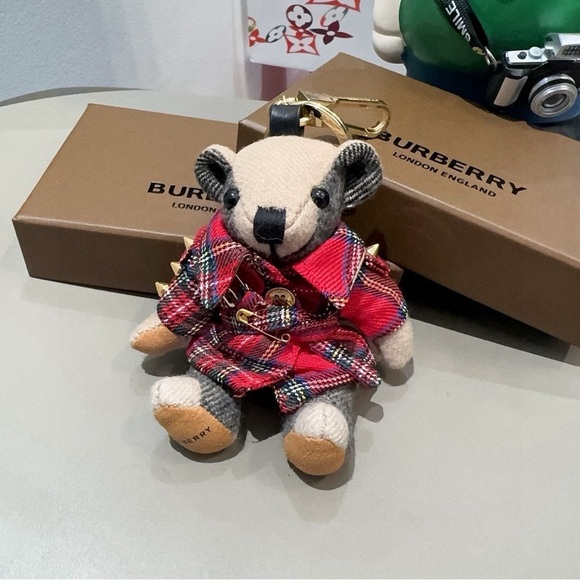 Burberry Plaid Teddy Bear Keychain - Picture 1 of 7